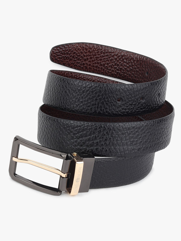 ROCK GRAIN TEXTURED DUAL TONE BUCKLE BELT