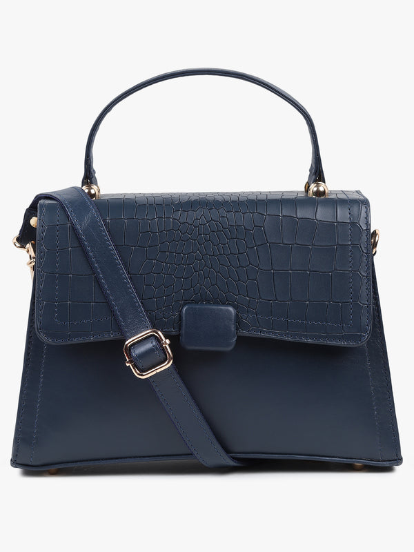 BELLAMORA CROC HANDBAG BLUE