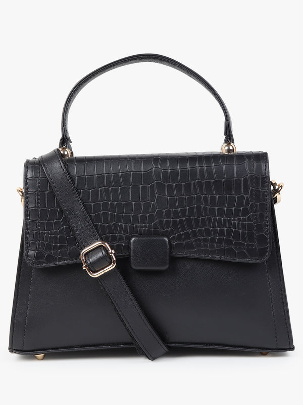 BELLAMORA CROC HANDBAG BLACK