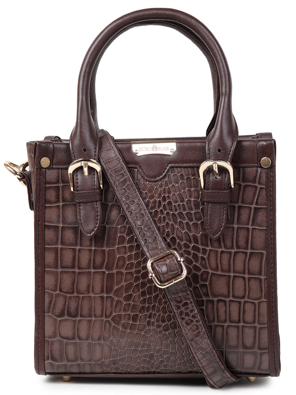 VALENCIA CHARM SATCHEL BROWN