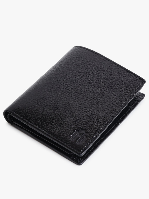 BIFOLD BLACK LEATHER WALLET