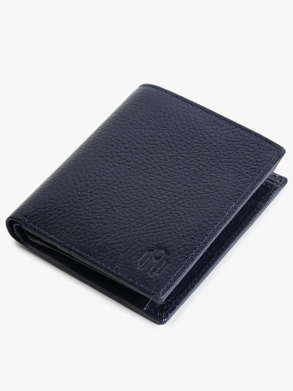 BIFOLD BLUE LEATHER WALLET