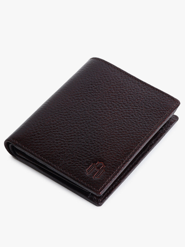 BIFOLD BROWN LEATHER WALLET