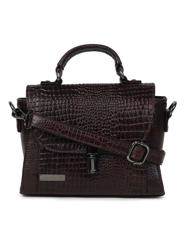 VICTORIA SATCHEL HAND-HELD BROWN